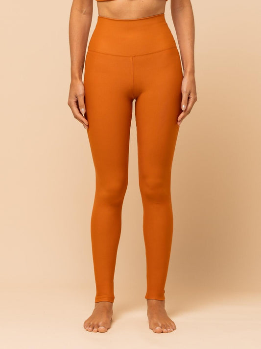 High-Waist Legging Burnt Orange – Compression & Comfort