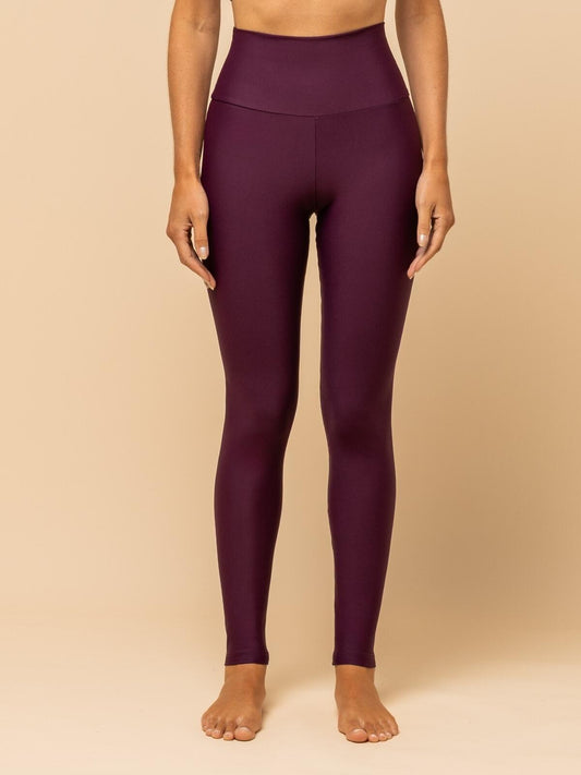 High-Waist Legging Burgundy – Compression & Comfort
