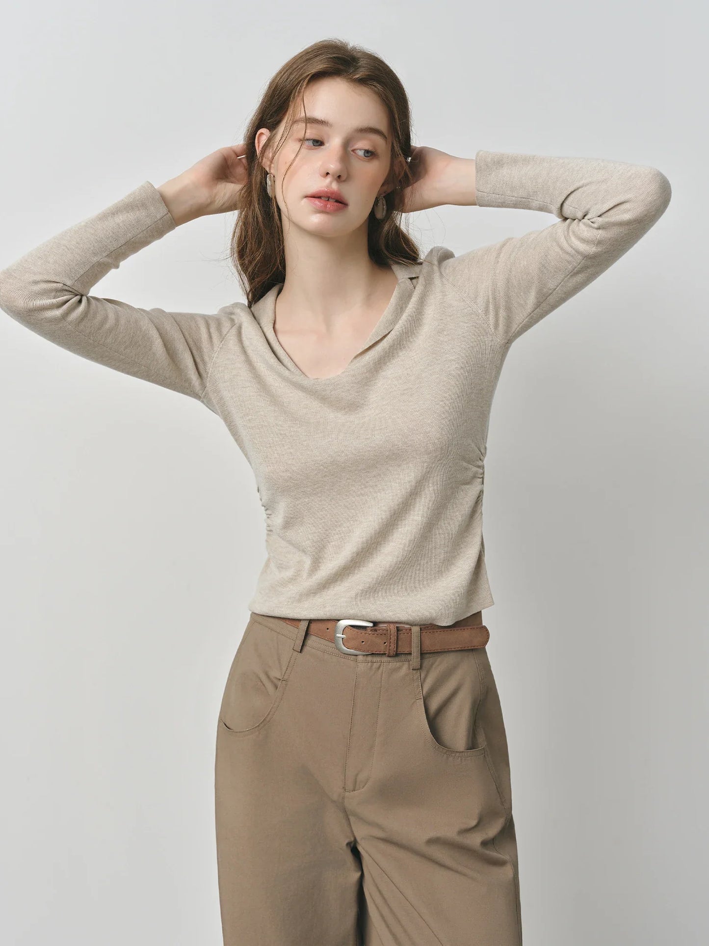 Elegant V-Neck Knit Top