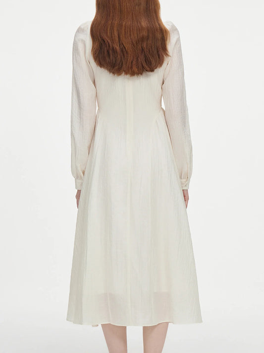 Elegant Square Neck A-Line Dress