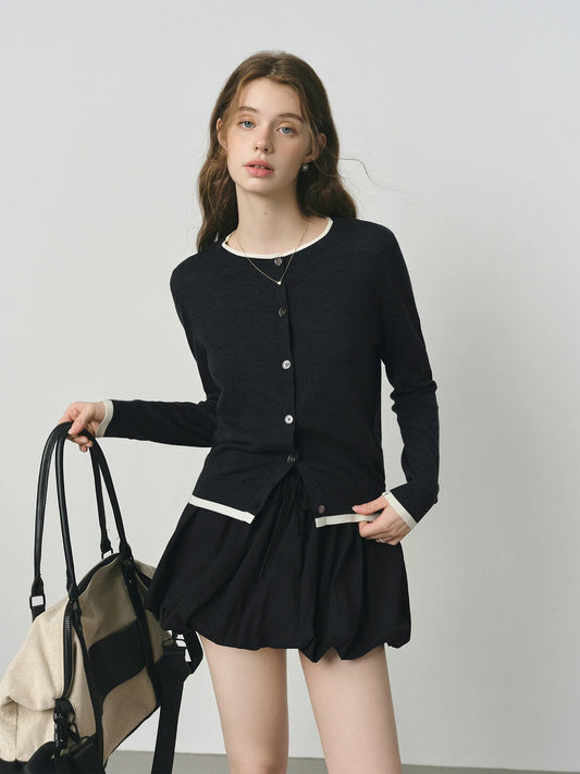 Chic Wool Knit Cardigan