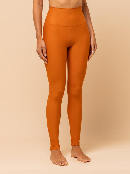 High-Waist Legging Burnt Orange – Compression & Comfort