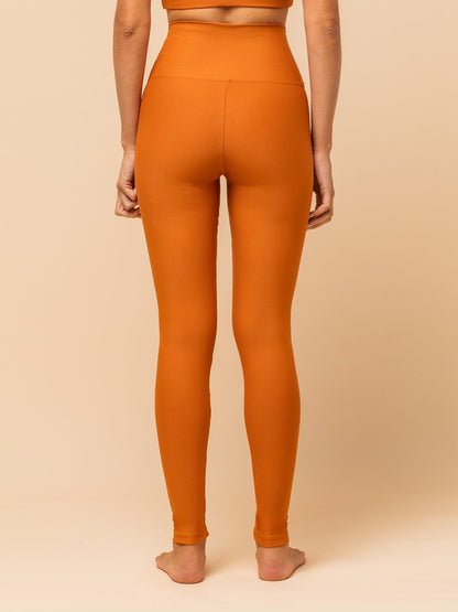 High-Waist Legging Burnt Orange – Compression & Comfort