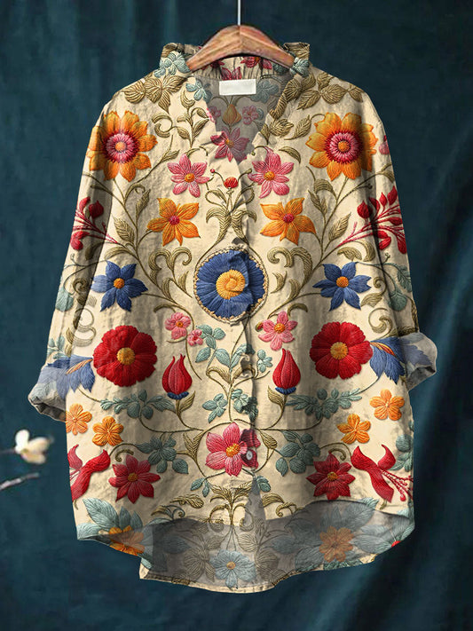 Thyra | Embroidered Floral Blouse
