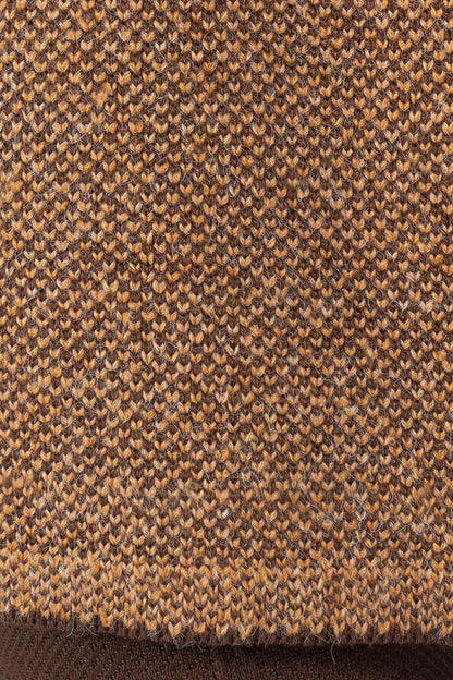 Women’s Reversible Knit Coat Brown – Elegant and Comfortable