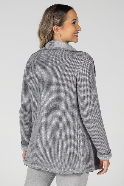 Women’s Reversible Knit Coat Grey – Elegant and Comfortable