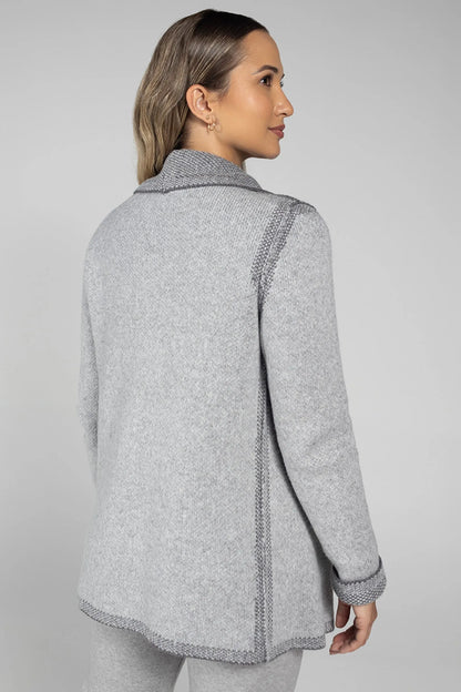 Women’s Reversible Knit Coat Grey – Elegant and Comfortable