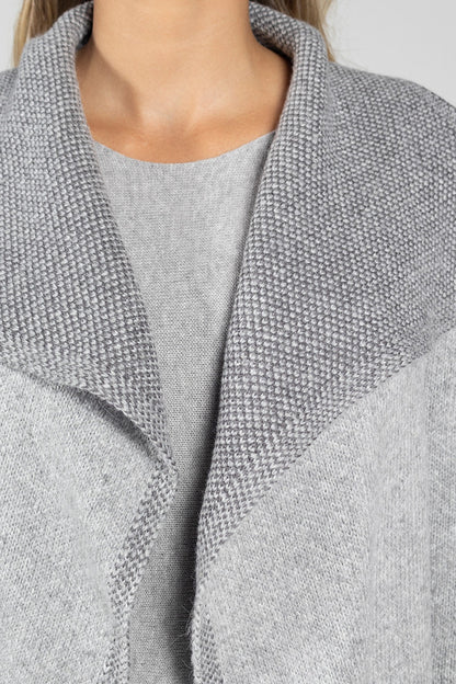 Women’s Reversible Knit Coat Grey – Elegant and Comfortable