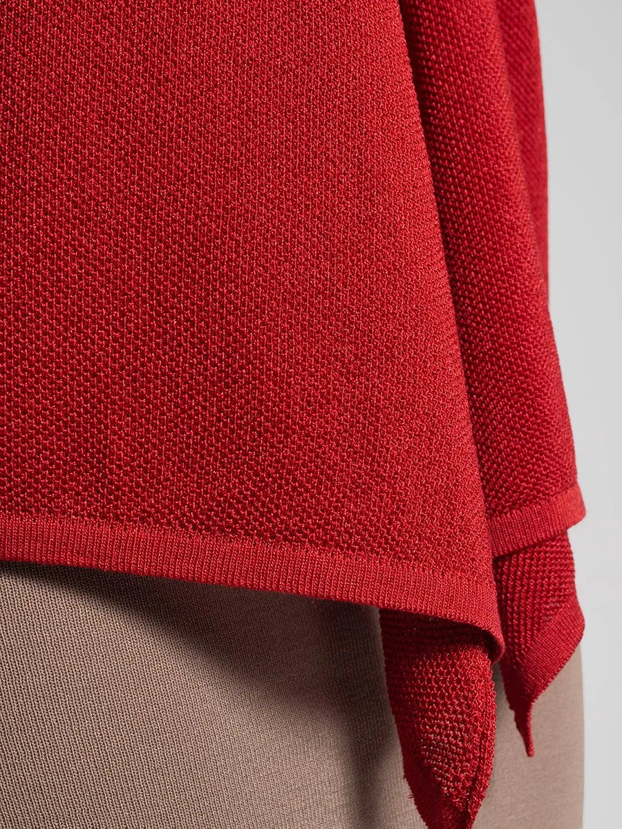 Women’s Rosy Red 7/8 Sleeve Open Front Knit Cardigan